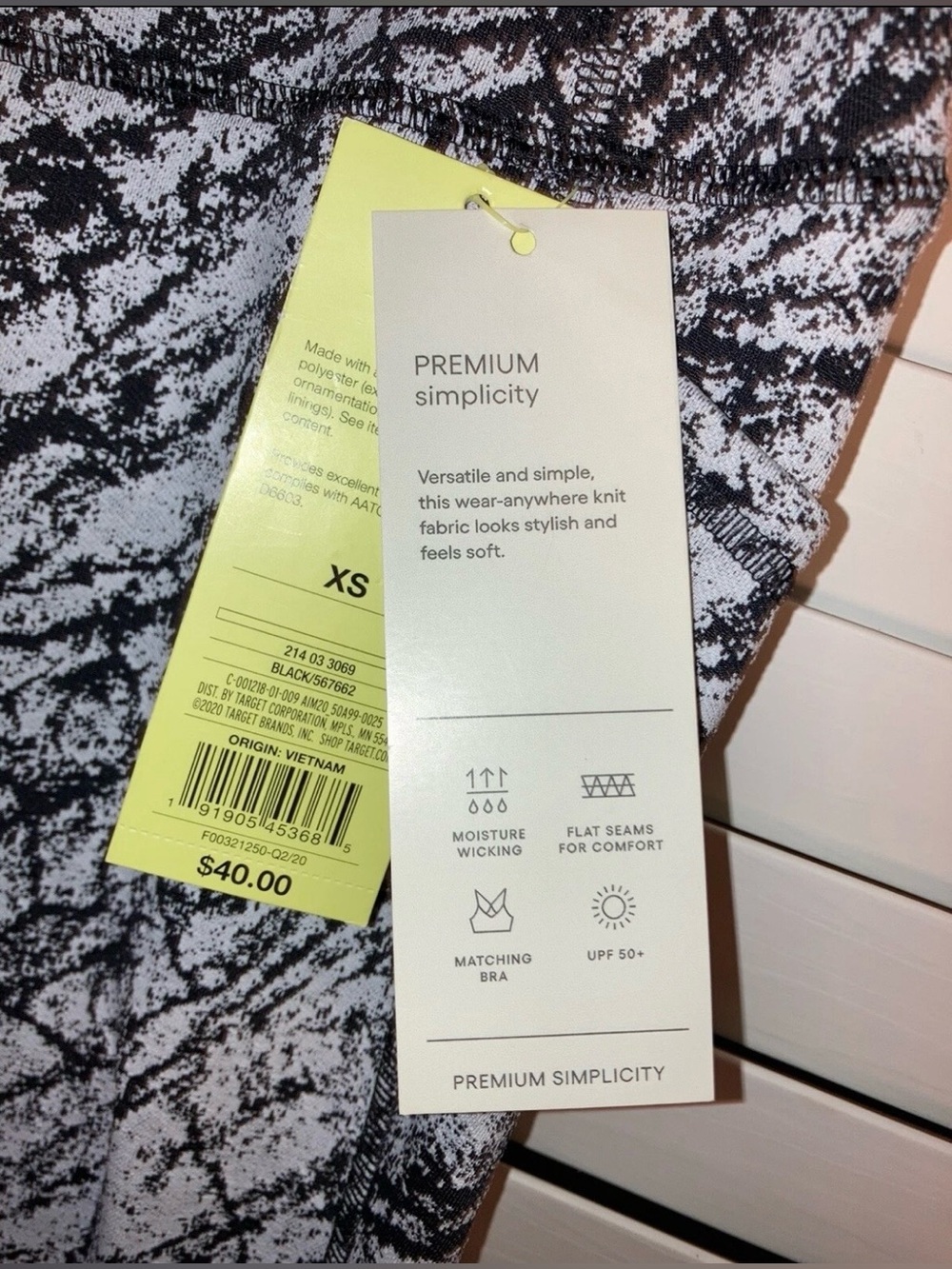 Womens Black & White High Waisted Marble Print Activewear Yoga Workout Leggings - Picture 5 of 7